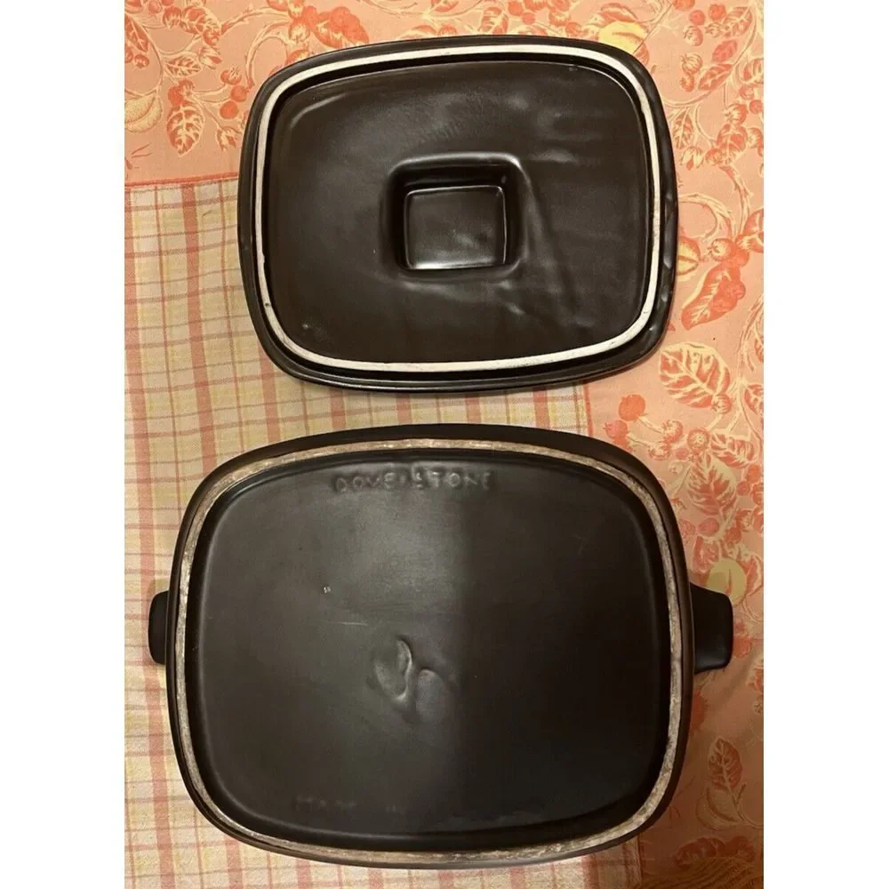 Doverstone England‎ Casserole Lid Brown Rectangle Baking Serving Dish Vtg 1970s
